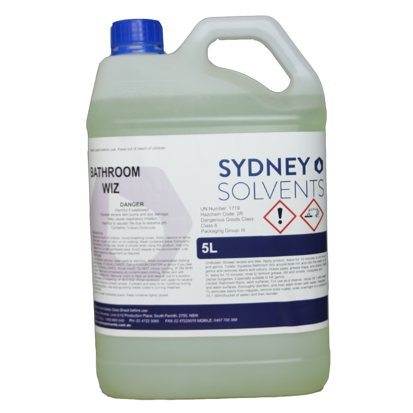 Heavy Duty Bathroom Toilet Cleaner 5 Litre - Disinfectant Scale Remover