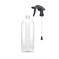 1L Plastic Bottle with Canyon Chemical Resistant Trigger Spray - Clear