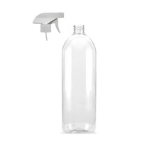 1L Plastic Bottle with Spray - Clear