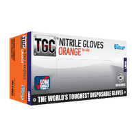 Orange Nitrile Disposable Gloves Box 100 | XL