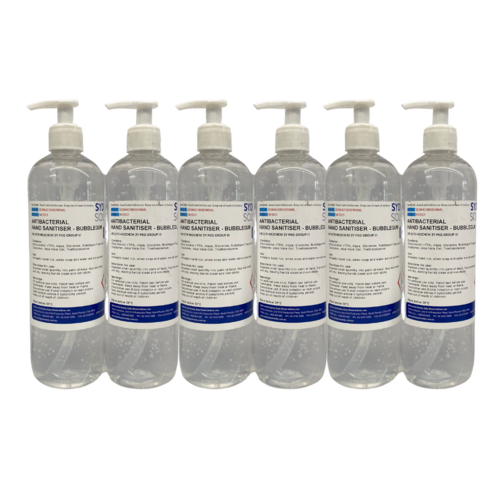 Bubblegum Antibacterial Instant Hand Sanitiser Gel 6 x 500mL Pack