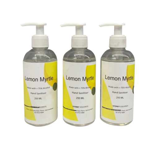 Lemon Myrtle Antibacterial Instant Hand Sanitiser Gel 3 X 250ml Pack