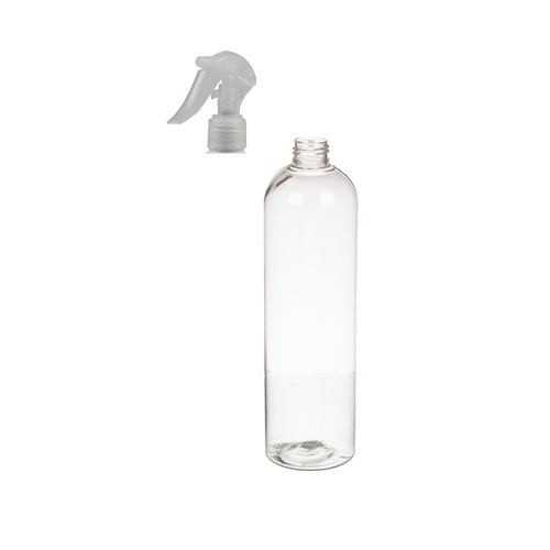 500ml Plastic Bottle with Trigger Spray - Clear