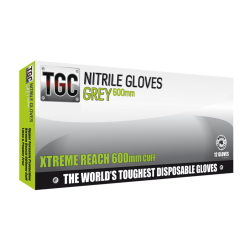 TGC Grey 600 Nitrile Disposable Glove Box 12 | M