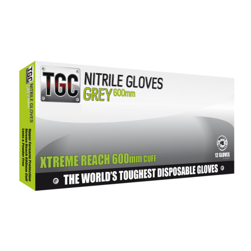 TGC Grey 600 Nitrile Disposable Glove Box 12 | XL 