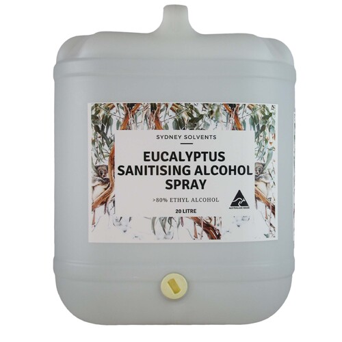 Eucalyptus Sanitising Alcohol Spray 80% 20 Litre