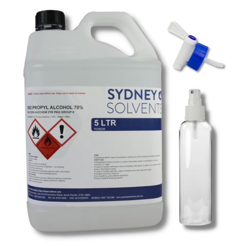 IsoPropyl Alcohol - IPA Isopropanol 70% 5 Litre with 250ml Spray + bonus tap!