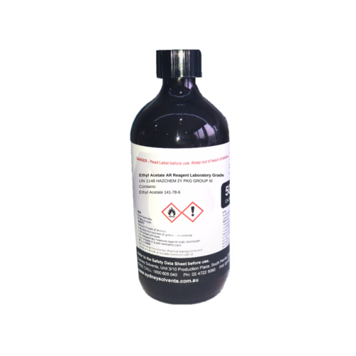 Ethyl Acetate AR Reagent Laboratory Grade 500ml