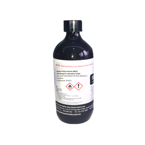 Methyl Ethyl Ketone AR Reagent Laboratory Grade 500ml